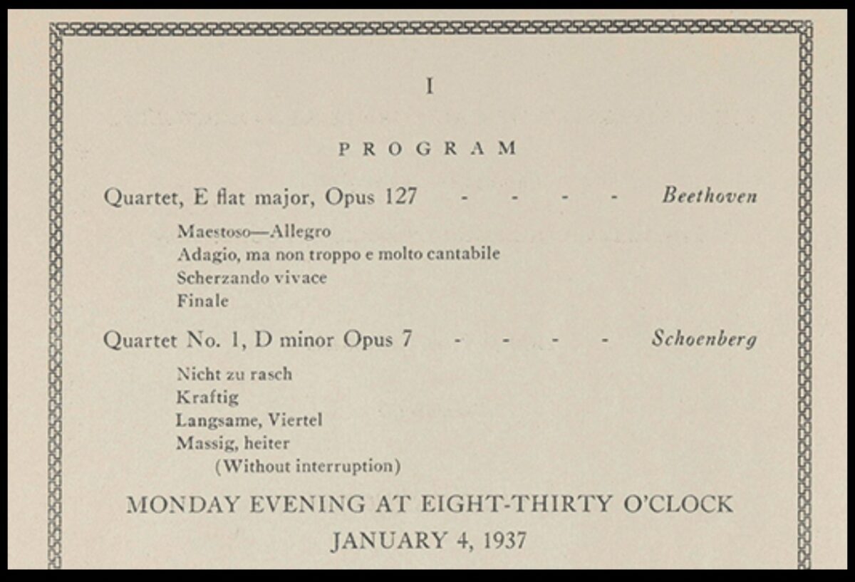 Quartette von Schönberg und Beethoven  Arnold Schönberg Center Wien, 26. März 2025