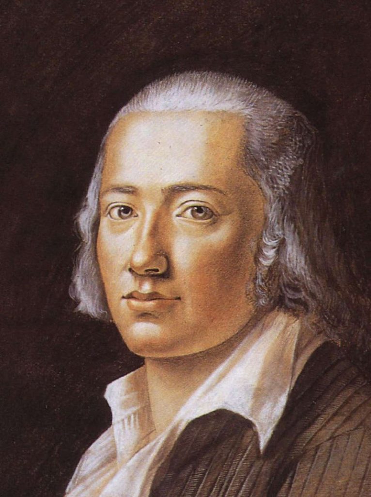 Friedrich Hölderlin, Pastell von Franz Karl Hiemer, 1792