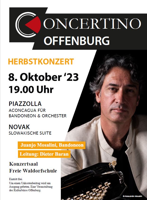Herbstkonzert des Concertino Offenburg in der Waldorfschule  klassik-begeistert.live, 8. Oktober 2023