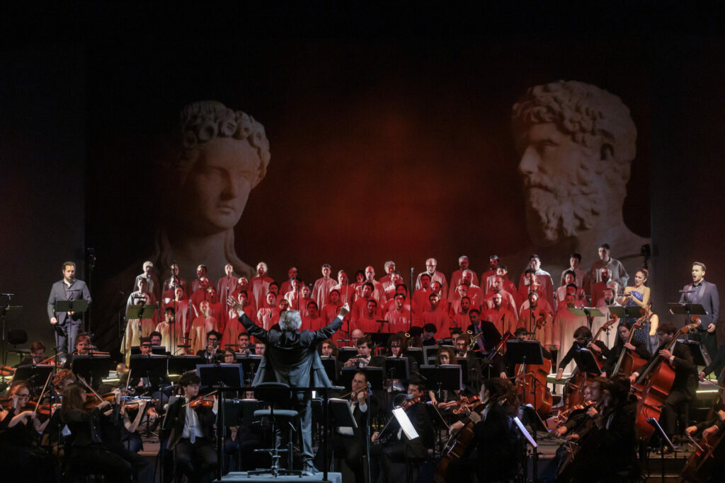RAVENNA 16/12/2023. RAVENNA FESTIVAL – TRILOGIA D‘ AUTUNNO. NORMA Pollione Klodjan Kaçani Oroveso Vittorio De CampoNorma Monica ConesaAdalgisa Eugénie Joneau*Clotilde Vittoria MagnarelloFlavio Riccardo Radosdirettore Riccardo Muti visual artis
