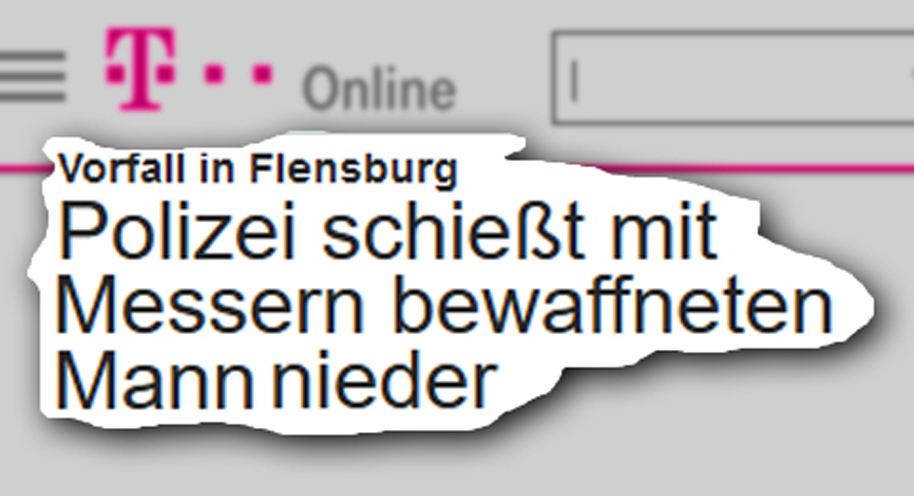 Schlauberger BilderPolizei schießt mit MessernMarkus Koch, Facebook