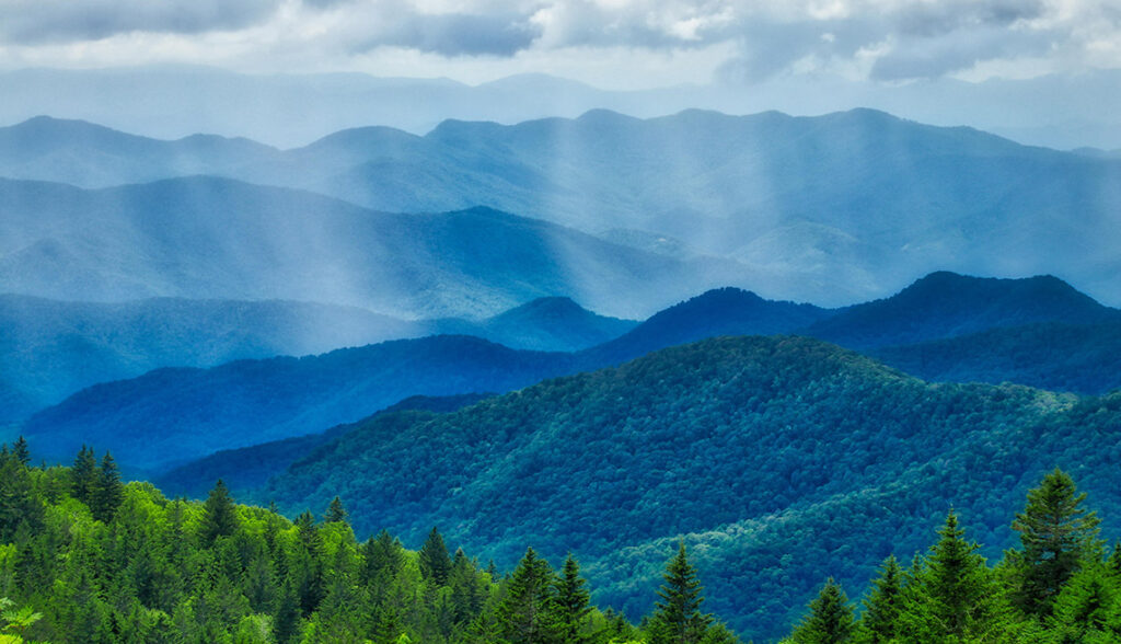 Blue Ridge Mountain in North Carolina